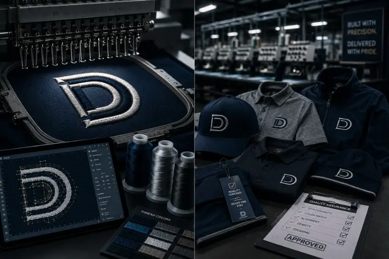 Embroidery digitizing process from software to machine stitching